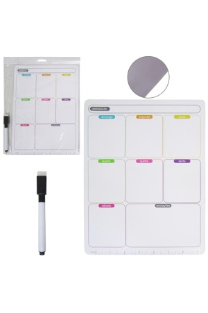 Quadro / Lousa Magnetica 28x21cm Semana c/ Caneta