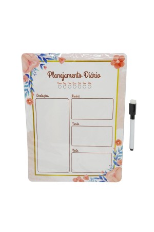 Planner Magnético Imã de Geladeira Anotações + Caneta + Organização Home Office