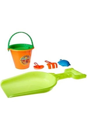 Kit c/ 6 Brinquedos De Praia Summer Set Mega Pá + Balde Pica Pau