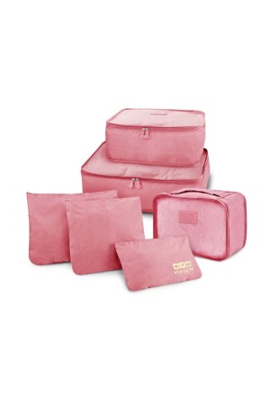 Kit Organizador de Malas com 6 Peças Viagem Jacki Design - ARH18608 Rosa
