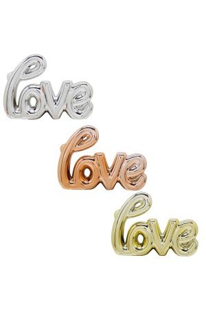 Enfeite Decorativo de Ceramica Love - 13 cm x 9,5 cm
