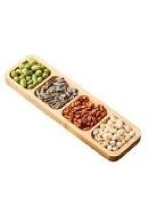 Petisqueira c/ 4 Divisorias de Bambu - HX56209