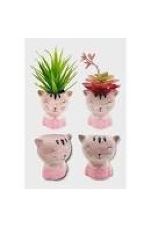 Vaso De Cerâmica Gatinha/Cachorrinho Porta Treco Caneta Decoração - HD52943