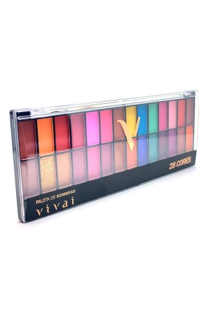 Paleta de Sombras Matte Metalica - 28 cores Vivai - 1 Paleta