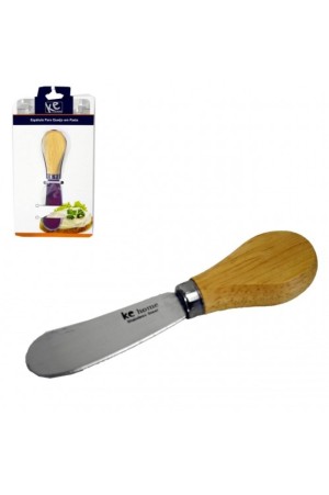 ESPATULA PARA PASTAS DE INOX C/CABO DE MADEIRA