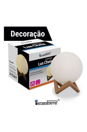 Luminaria Lua Cheia 15X11 cm Colorida- HD61230