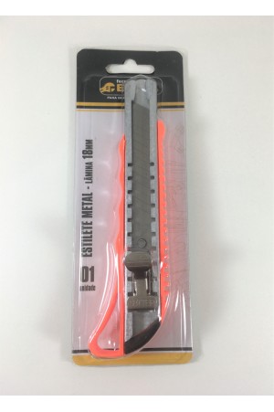 ESTILETE METAL E PLASTICO LAMINA 18 MM