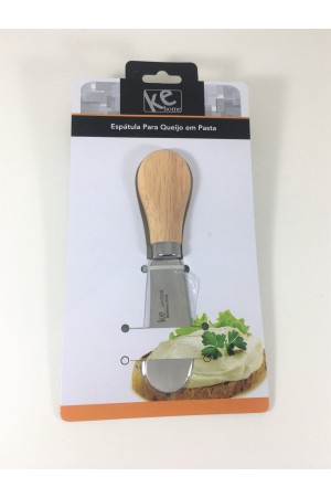 ESPATULA PARA PASTAS DE INOX C/CABO DE MADEIRA