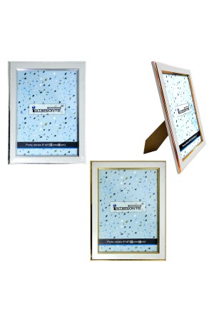 PORTA RETRATO 13X18 COM MOLDURA DE PLASTICO E FILETE METALIZADO