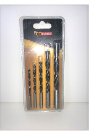 JOGO DE BROCAS PARA MADEIRA C/05 PCS ACO FORTE