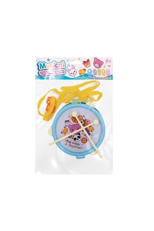 Tamborzinho Musical Infantil Com Baqueta Animais Do Bebe Na Solapa