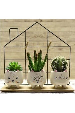 Cachepot Gatinho de Porcelana Unidade