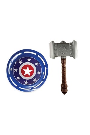 Brinquedo Kit Martelo Thor Infantil Batalha Com Escudo