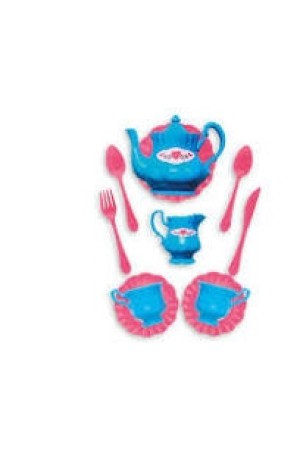 KIT COZINHA INFANTIL CHAZINHO COM BULE + TALHERES E ACESSORIOS CHA DA PRINCESA 12 PECAS